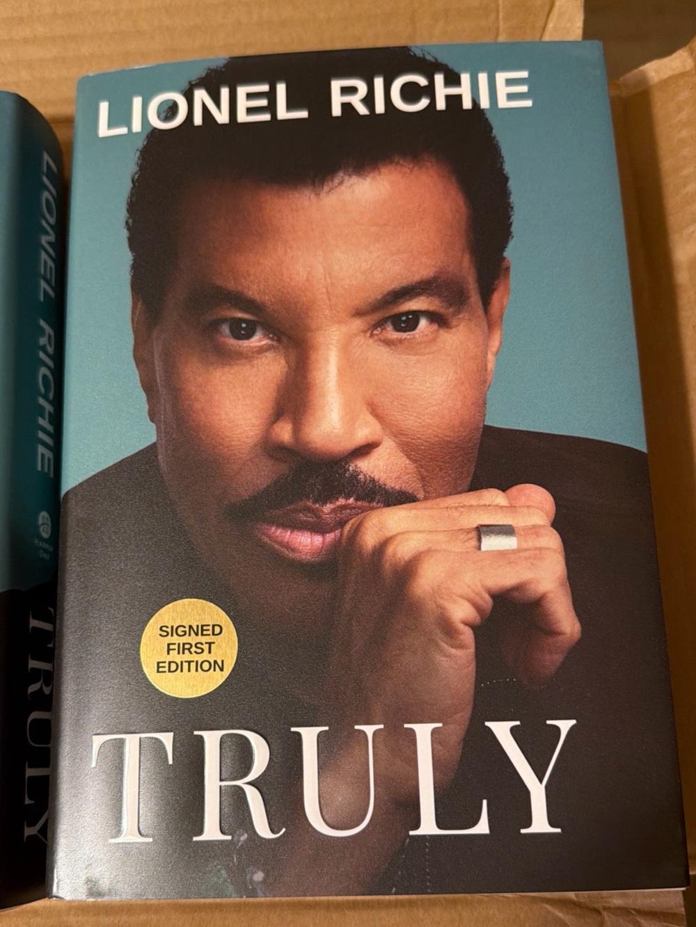 "Truly" Hardcover Book in Teal and Black